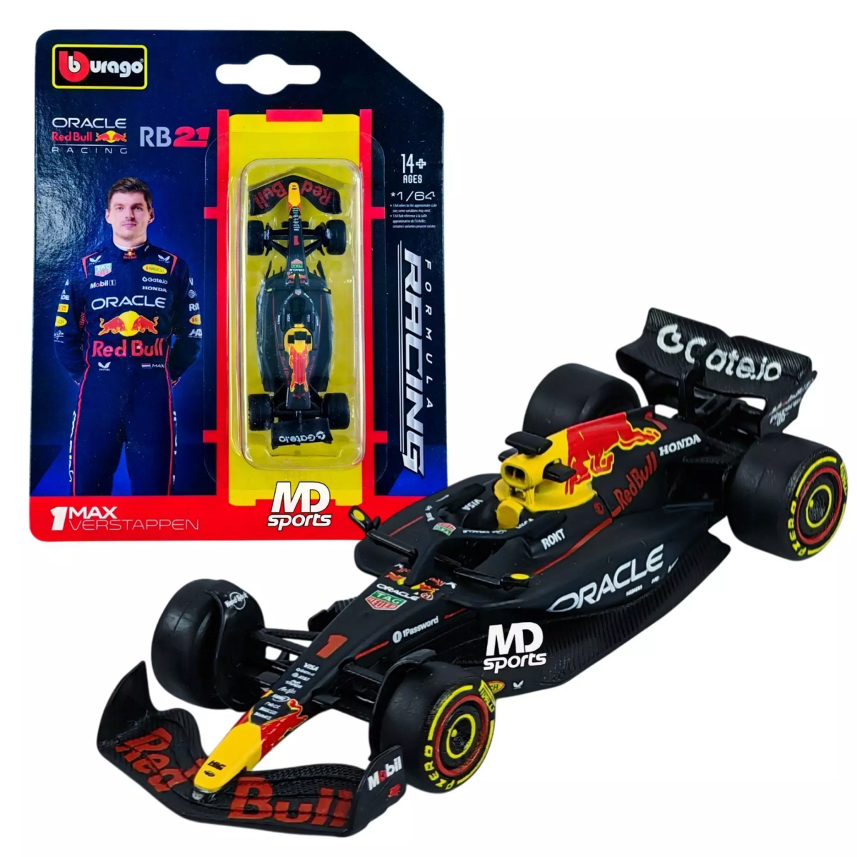 FORMULA RACING RED BULL RB21 VERSTAPPEN 1:64 - BURRAGO1