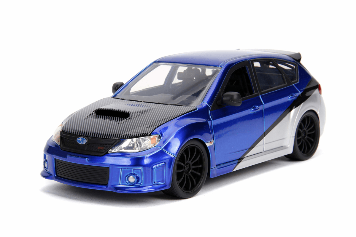 SUBARU IMPREZA WRX STI AZUL FAST & FURIOUS ESCALA 1:24 JADA3