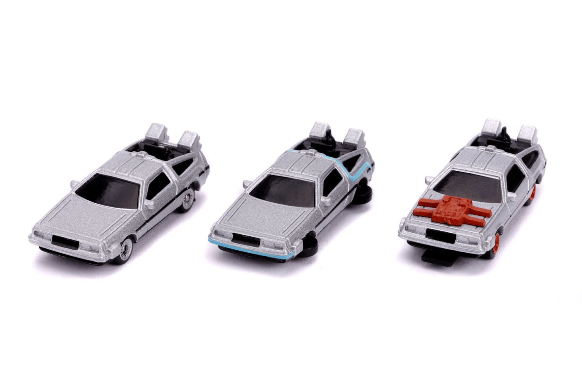 BACK TO THE FUTURE SET 3 AUTOS ESCALA 1:65 HOLLYWOOD RIDES2