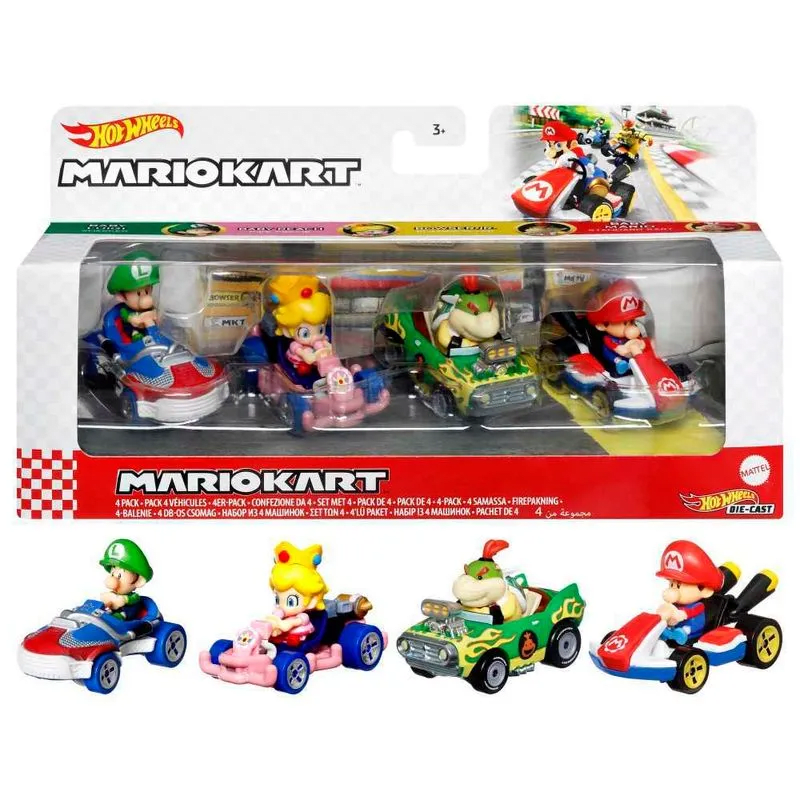 PACK DE 4 AUTOS MARIO KART SURTIDO3