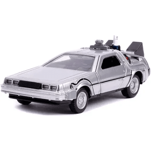 DELOREAN TIME MACHINE BACK TO THE FUTURE 2 HOLLYWOOD RIDES ESCALA 1:32 JADA2
