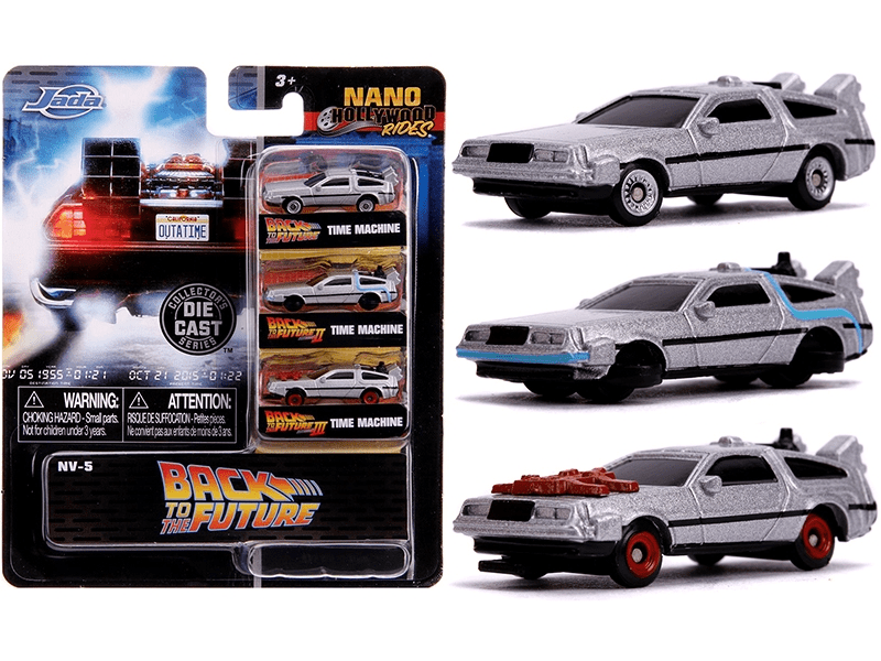 BACK TO THE FUTURE SET 3 AUTOS ESCALA 1:65 HOLLYWOOD RIDES1
