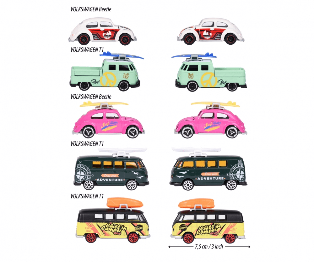 PACK DE 5 AUTOS VOLKWASEN MAJORETTE2