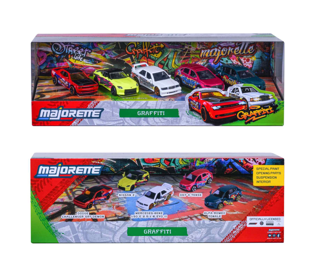 PACK DE 5 AUTOS GRAFFITI - MAJORETTE3