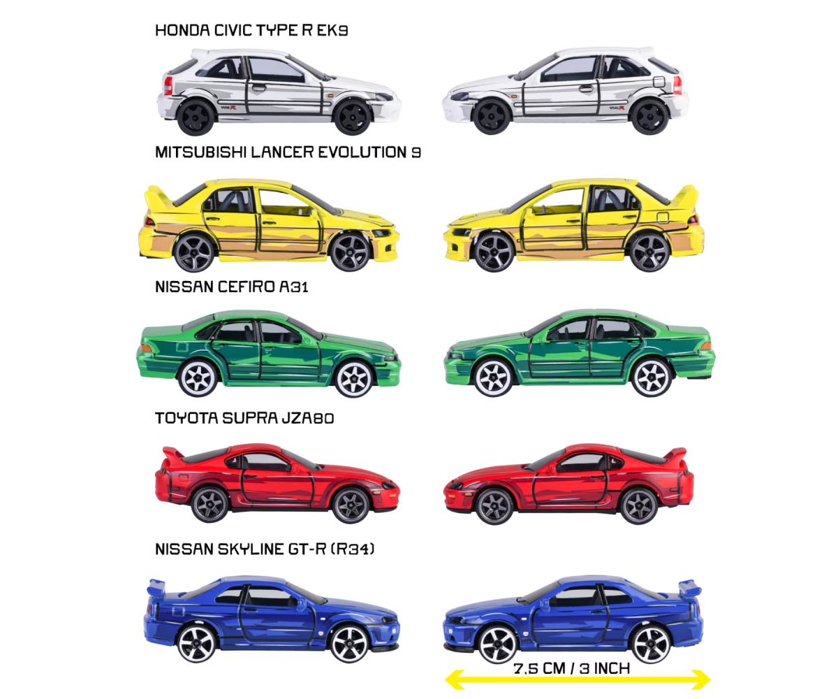 PACK DE 5 AUTOS LEGEND ANIME MAJORTTE2