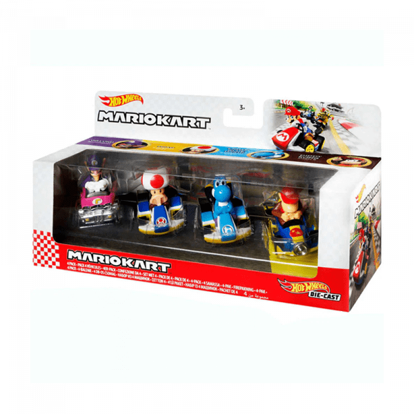 PACK DE 4 AUTOS MARIO KART SURTIDO4