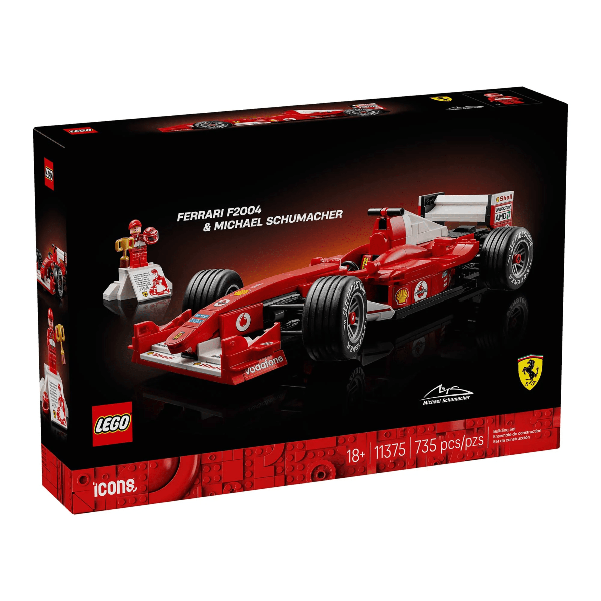 FERRARI F2004 Y MICHAEL SCHUMACHER - LEGO1