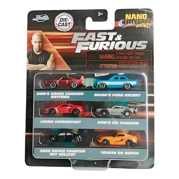 SET DE 6 MINI AUTOS FAST & FURIOUS JADA1
