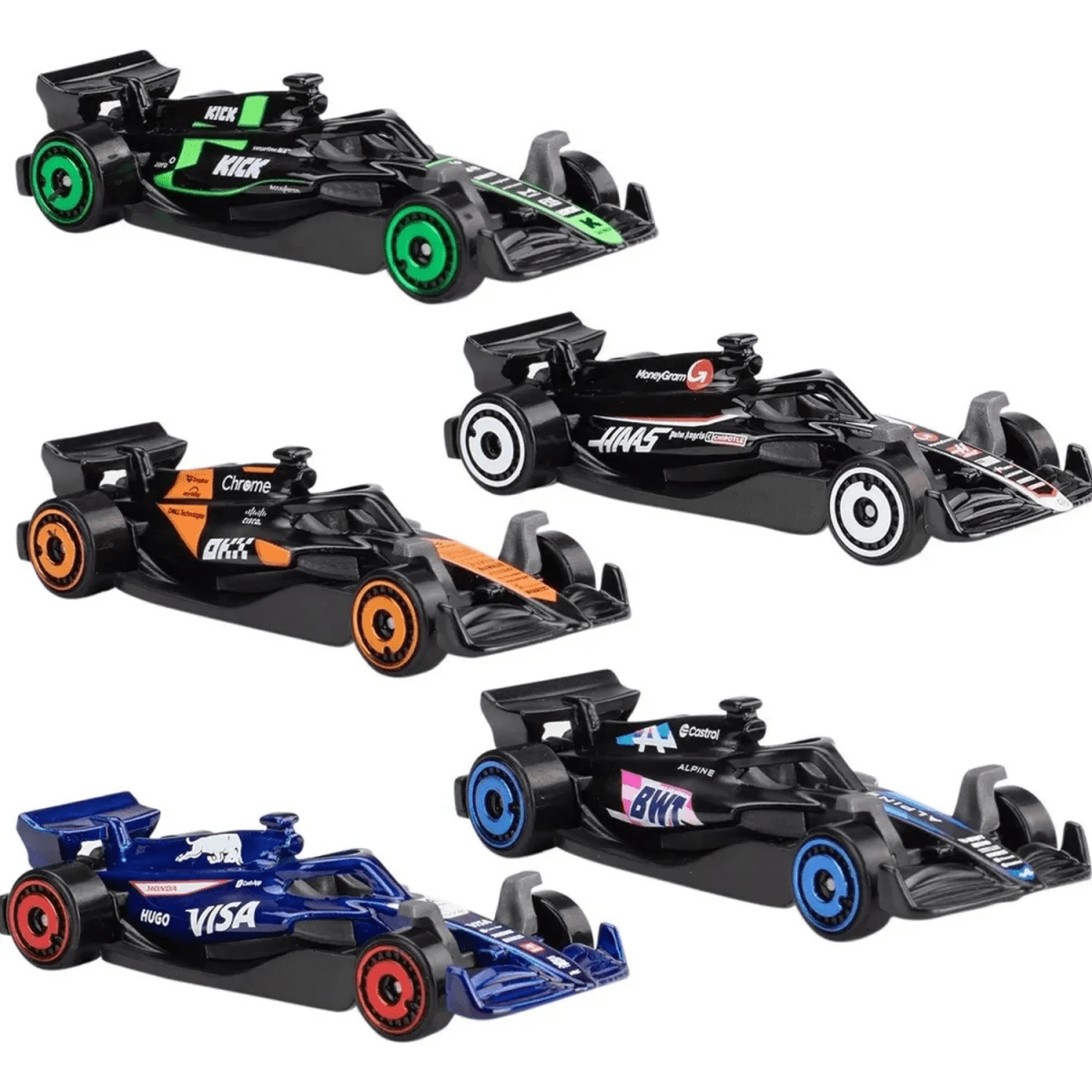 HOT WHEELS FÓRMULA 1 PACK 5 AUTOS DE CARRERAS2