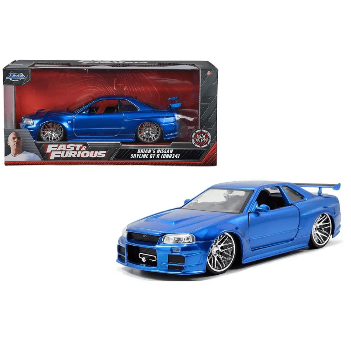 AUTO NISSAN SKYLINE GT-R (R34) BLUE - JADA 1:321