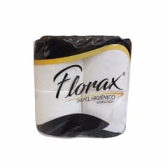 PAPEL HIGIENICO FLORAX 18 MTS D/H X 4 ROLLOS