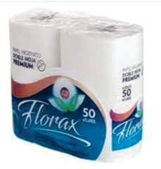 PAPEL HIGIENICO FLORAX 50 MTS X 4 ROLLOS