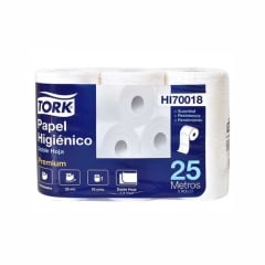 PAPEL HIGIENICO TORK D/H 25 MTS X 6 ROLLOS