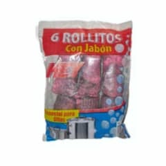 VIRUTILLA FINA CON JABON X 6 UNI