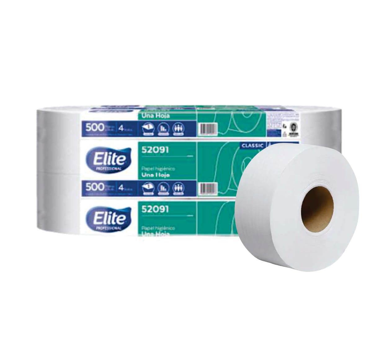 PAPEL HIGIENICO ELITE CLASSIC 500 MTS X ROLLO1