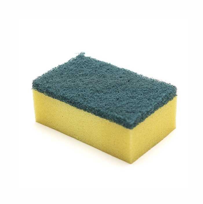 ESPONJA VERDE AMARILLA LISA UND.1