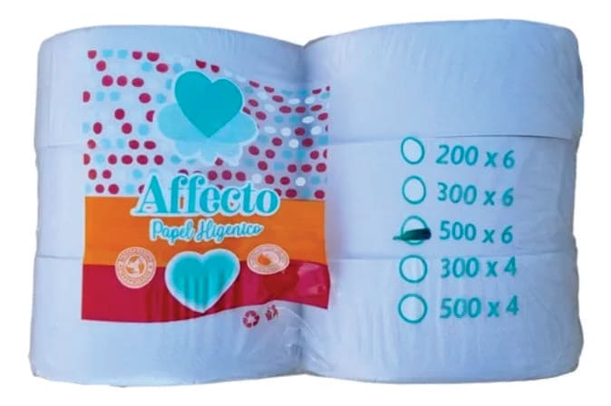 PAPEL HIGIENICO 500 MTS AFFECTO D/H POR ROLLO1