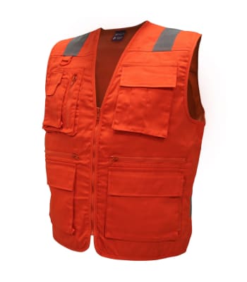 Chaleco Geólogo Gabardina Naranjo Practical Line Unisex2