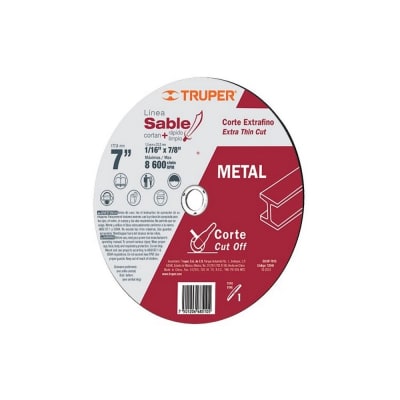 DISCO CORTAR TRUPER CORTE METAL # DICOF-7015 7'' PQTE 10 PIEZAS(OF)1