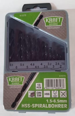 BROCA CIL A/R KRAFT BOHRER (DEBOR) GERMANY 1,5 - 6,5 MM 13 PZS2