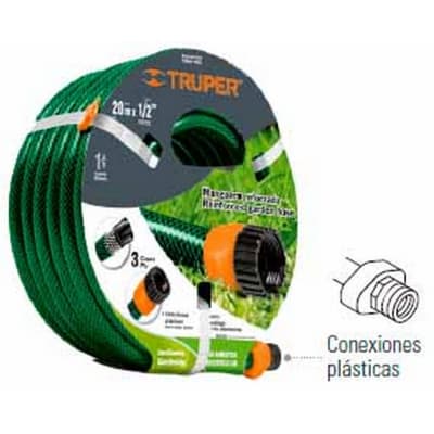 MANGUERA TRUPER P/RIEGO REFORZADA 1/2''X15 MTS #MAN-15 X 1/2RE1