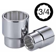 LLAVE DADO CROSSMAN 3/4 DR. 12 PTA. 13/16