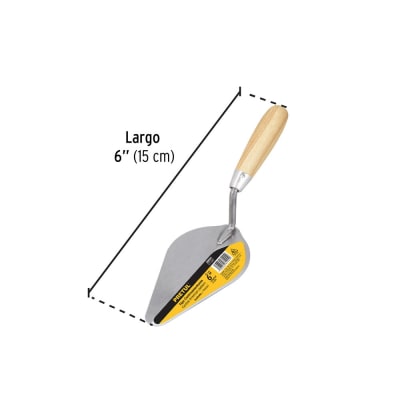 PLANA ALBAÑIL PRETUL (TRUPER) PUNTA REDONDA 6'' SOLDADA #CT-6PC1