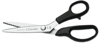 TIJERA TRES CLAVELES # 125 - 9'' ZIG ZAG PROFESIONAL (OF)1