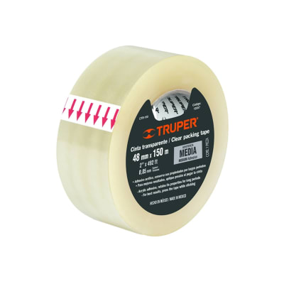 CINTA EMBALAJE TRUPER TRANSPARENTE - 150 MTS. # CTR-1501