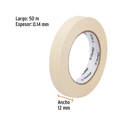 CINTA MASKING TRUPER P/ENMASCARAR 1/2'' X 50MT # MSK-1/21
