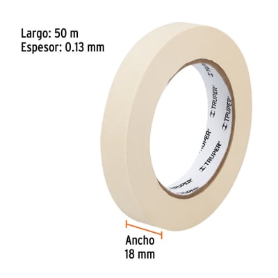 CINTA MASKING TRUPER P/ENMASCARAR 3/4' X 50MT #MSK-3/41
