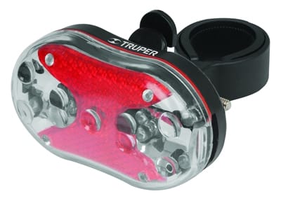LINTERNA TRUPER PLÁSTICA TRASERA P/BICICLETA # LIBI-9T1