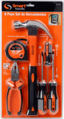 JGO. HERRAMIENTAS 6 PZS. C/HUINCHA METRICA1