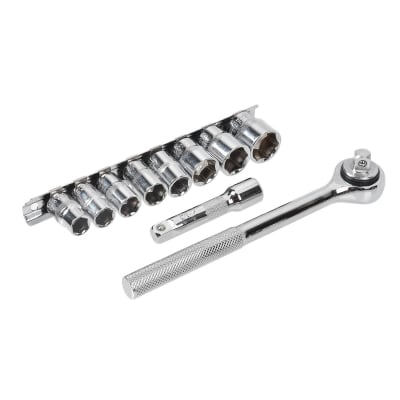 CHICHARRA, EXTENSIÓN Y DADOS 3/8'' DR TACTIX # 365223 - JGO 10 PZS.1