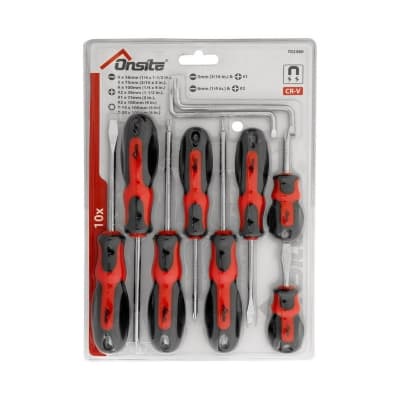 JUEGO ATORNILLADORES MARCA ONSITE CON 10 PIEZAS #7024801