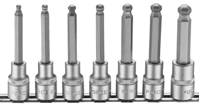 JGO. DADOS ALLEN 5-12 MM. FORCE 7 PZAS. LARGO BOLA1