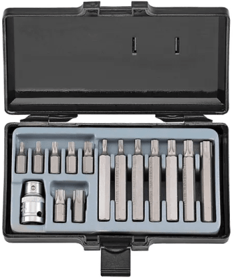 JGO. PUNTAS TORX T20-T55 CORTAS y LARGAS FORCE1