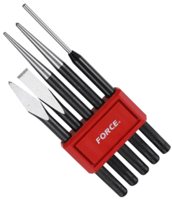 JUEGO BOTADORES PUNTOS Y CINCELES 5 PZAS FORCE1