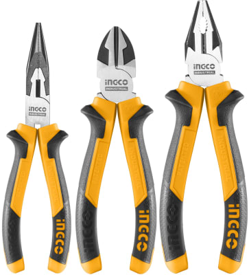 ALICATE INGCO UNIVERSAL,C/ DIAGONAL, PUNTA LARGA JGO 3PZAS #HKPS283181