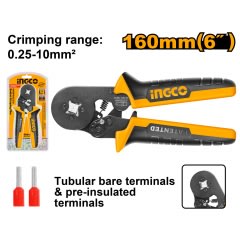 ALICATE INGCO CRIMPEADOR P/TERMINALES TUBULARES AISLADOS 6'' # HRCPG052101