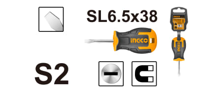 ATORNILLADOR INGCO PERILLERO 6,5 MM/ 38 MM # HS686038(OF)1