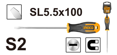 ATORNILLADOR INGCO PALETA CARPINTERO 5,5 x100 MM # HS685100(OF)1