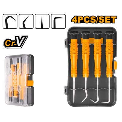 GANCHO Y GANZÚA MINI INGCO JGO. 4 PZAS # HKPHS04011