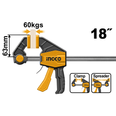 PRENSA RÁPIDA INGCO AUTO AJUSTABLE 18' SUJECIÓN 60KG # HQBC016031