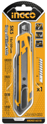 CUCHILLO CARTONAJE INGCO RETRÁCTIL 173 MM #HKNS165181