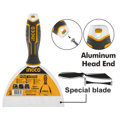 ESPÁTULA INGCO M/ PLÁSTICO 150 MM PUNTA ALUMINIO # HPUT18150(OF)1