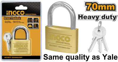 CANDADO INGCO 70 MM C/3 LLAVES # DBPL07021