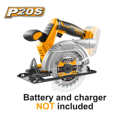 SIERRA CIRCULAR INALAMB. 20V S/BATERIA S/CARGADOR INGCO#CSLI14011