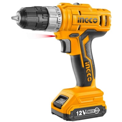 TALADRO ATORNILLADOR INGCO INALÁMBRICO 12V - C/ 2 BAT.Y 1 CARGADOR #CDLI1222 (C)(OF)1