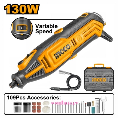 HERRAMIENTA MULTIFUNCIONAL INGCO 130 WATTS C/ 109 ACCESORIOS # MG133281